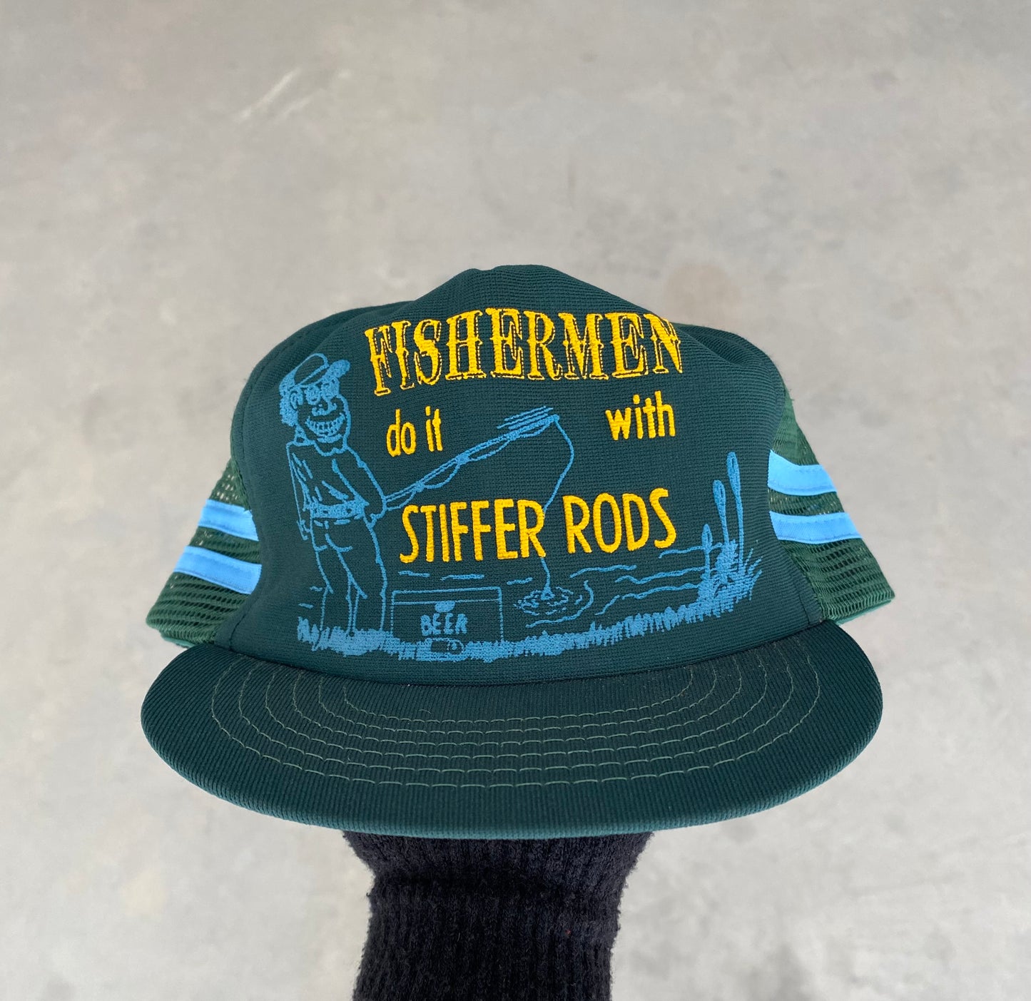 Vintage Fishermen Trucker Hat 80s