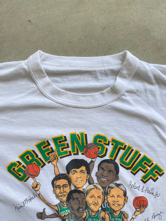 Vintage Boston Celtics Green Stuff 80s Single Stitch Tee