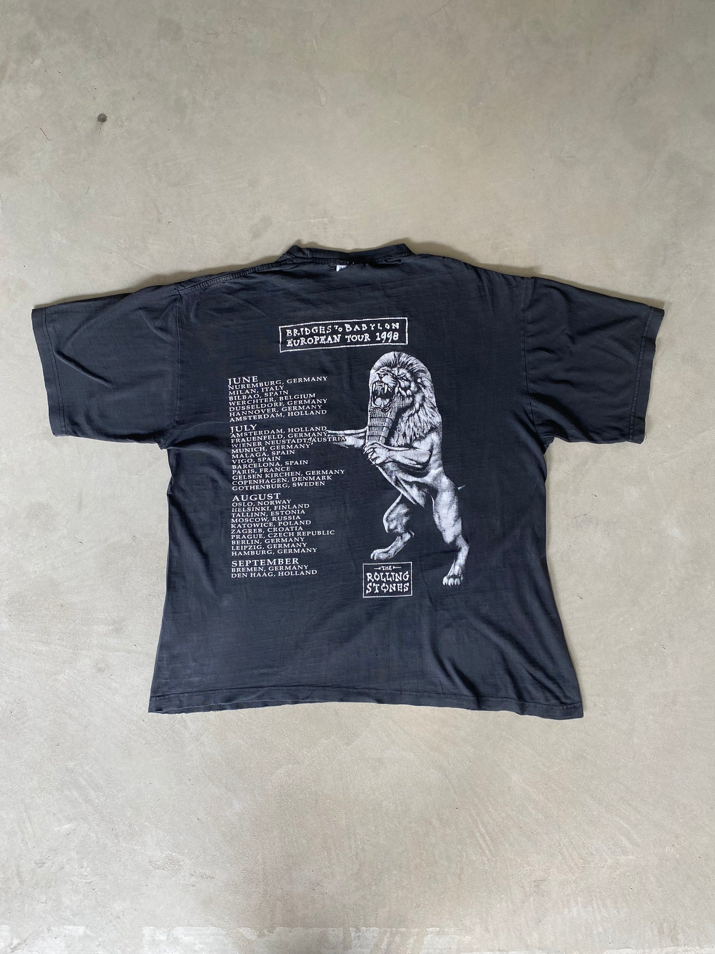 Vintage The Rolling Stones Bridges To Babylon Tour 1998 Tee