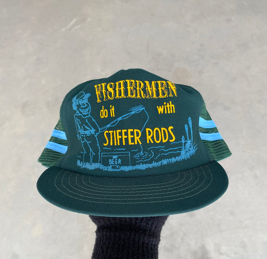Vintage Fishermen Trucker Hat 80s